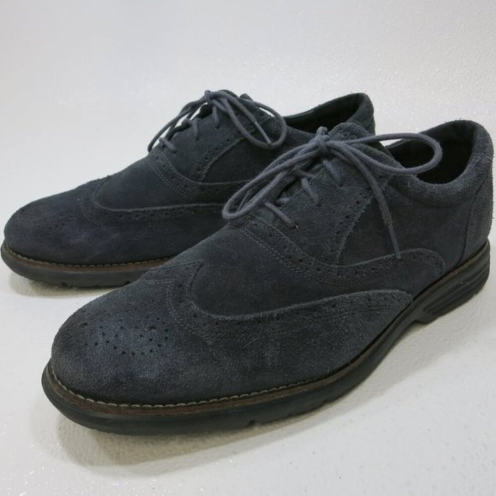 Rockport Wingtip Suede Leather Oxfords Casual Dress Men's Footwear Shoes 12